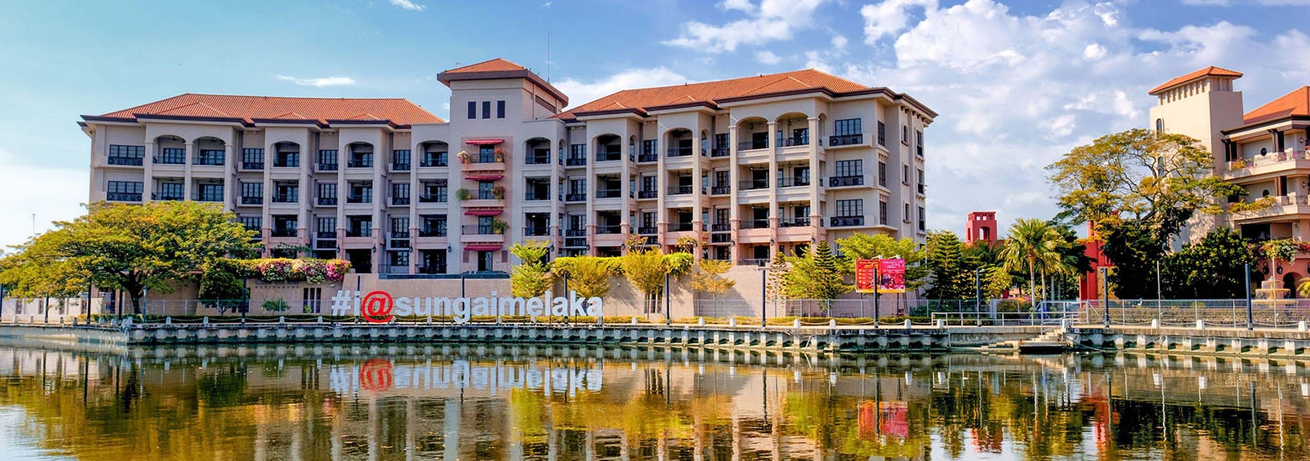 Hotel at the side of the river in Melaka